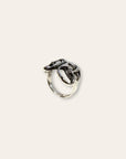 925 Sterling Silver Smile Now Cry Later Statement Ring