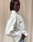 Vintage Edwardian Antique Lace Trim Blouse