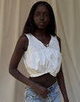 Vintage 1900s Edwardian Crochet Tank Top | Antique Blouse Romantic Cottagecore