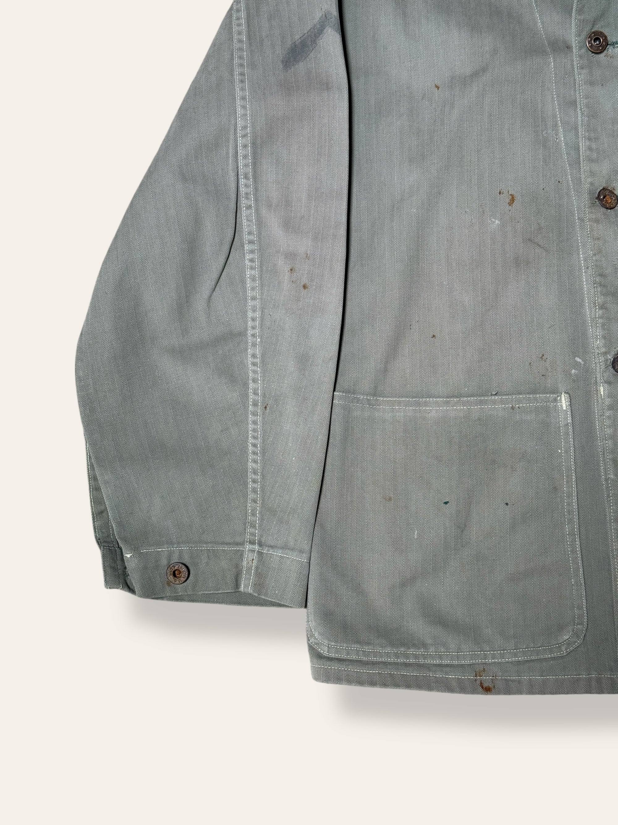 Vintage 1940’s WWII USMC P41 HBT Twill Stencil Utility Jacket