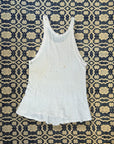 Vintage 1940’s Ribbed Cotton Tank | Heritage Blank Antique White Undershirt