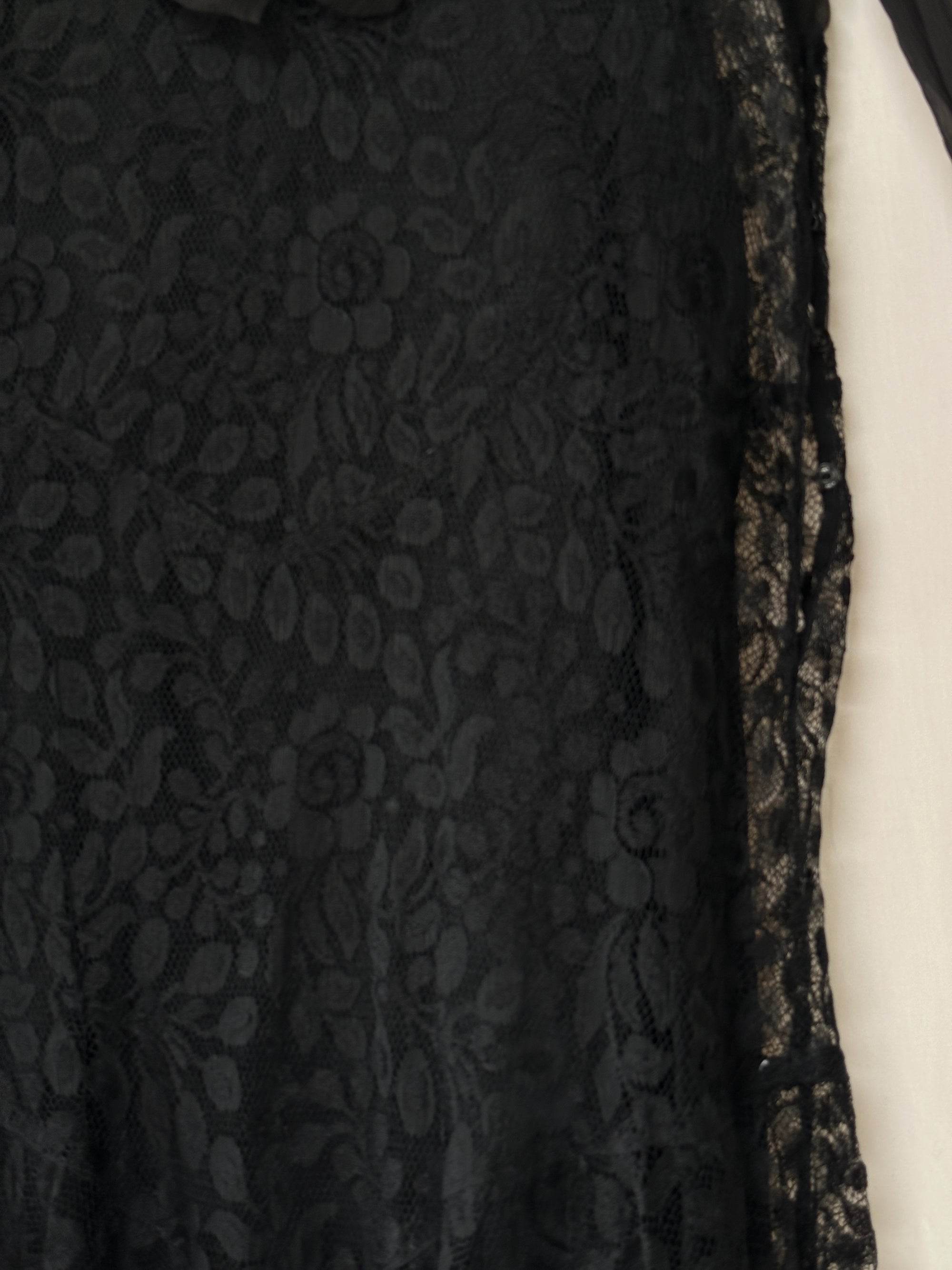 Vintage 1920’s Sheer Chiffon & Lave Layered Flapper Dress