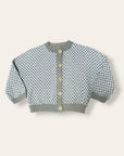 Vintage 1940’s Sage Jacquard Knit Cardigan