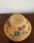 Vintage Jicarilla Apache Coil Handmade Basket | Native American Geometric Basket