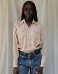 Vintage 1950’s Gabardine Western Shirt | Rayon Work Shirt