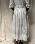 Vintage Edwardian White Cotton Eyelet Dress