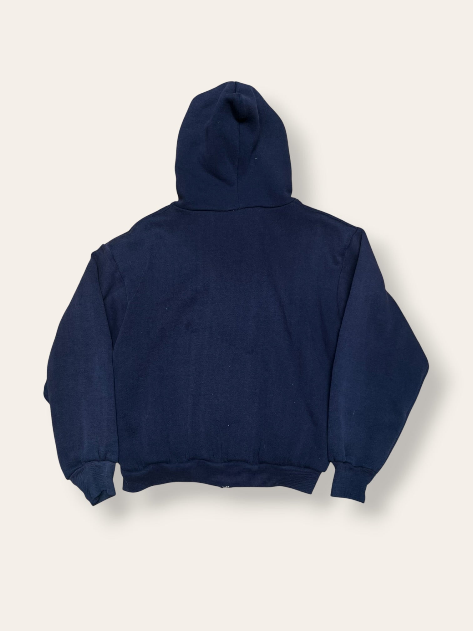 Vintage 1960's Double Face Hooded Sweatshirt | Waffle Lined Zip-Up