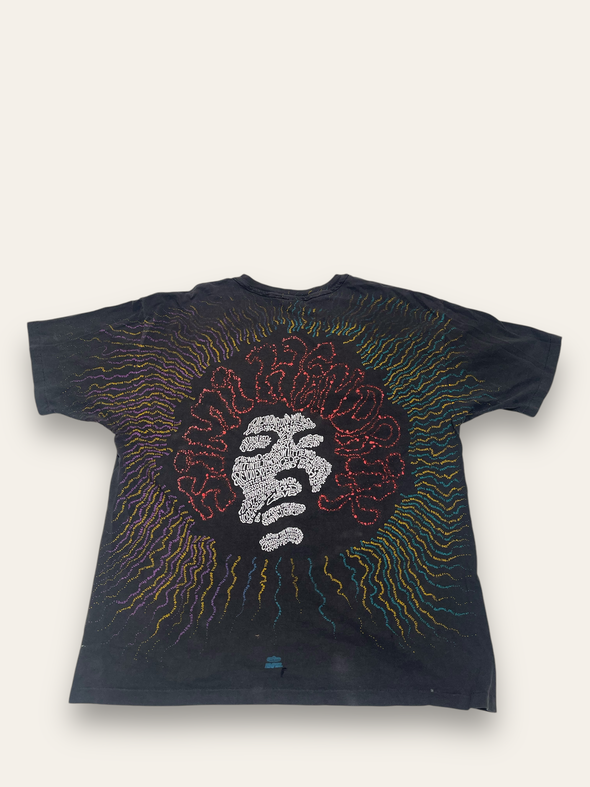 Vintage 1990’s Jimi Hendrix Lyrics AOP T-Shirt