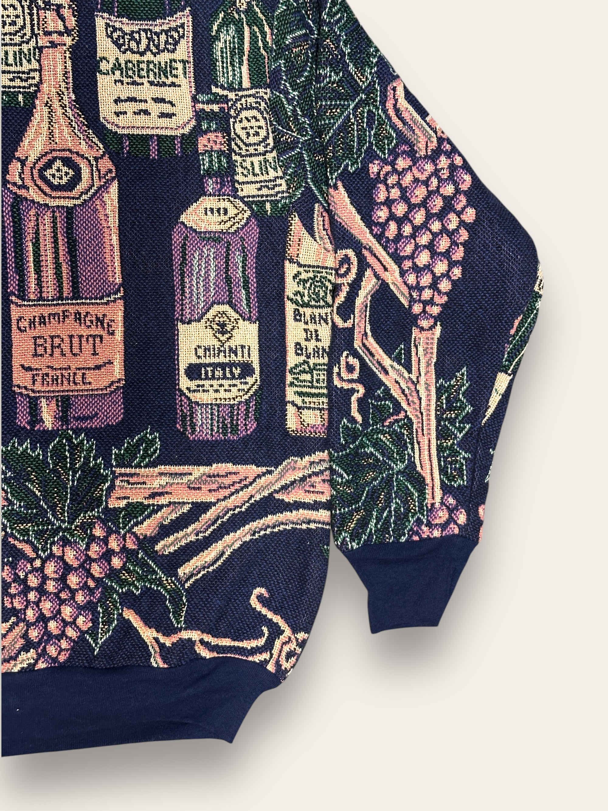Vintage Deadstock 1990’s Sugar Street Weavers Wine Bottle Pullover