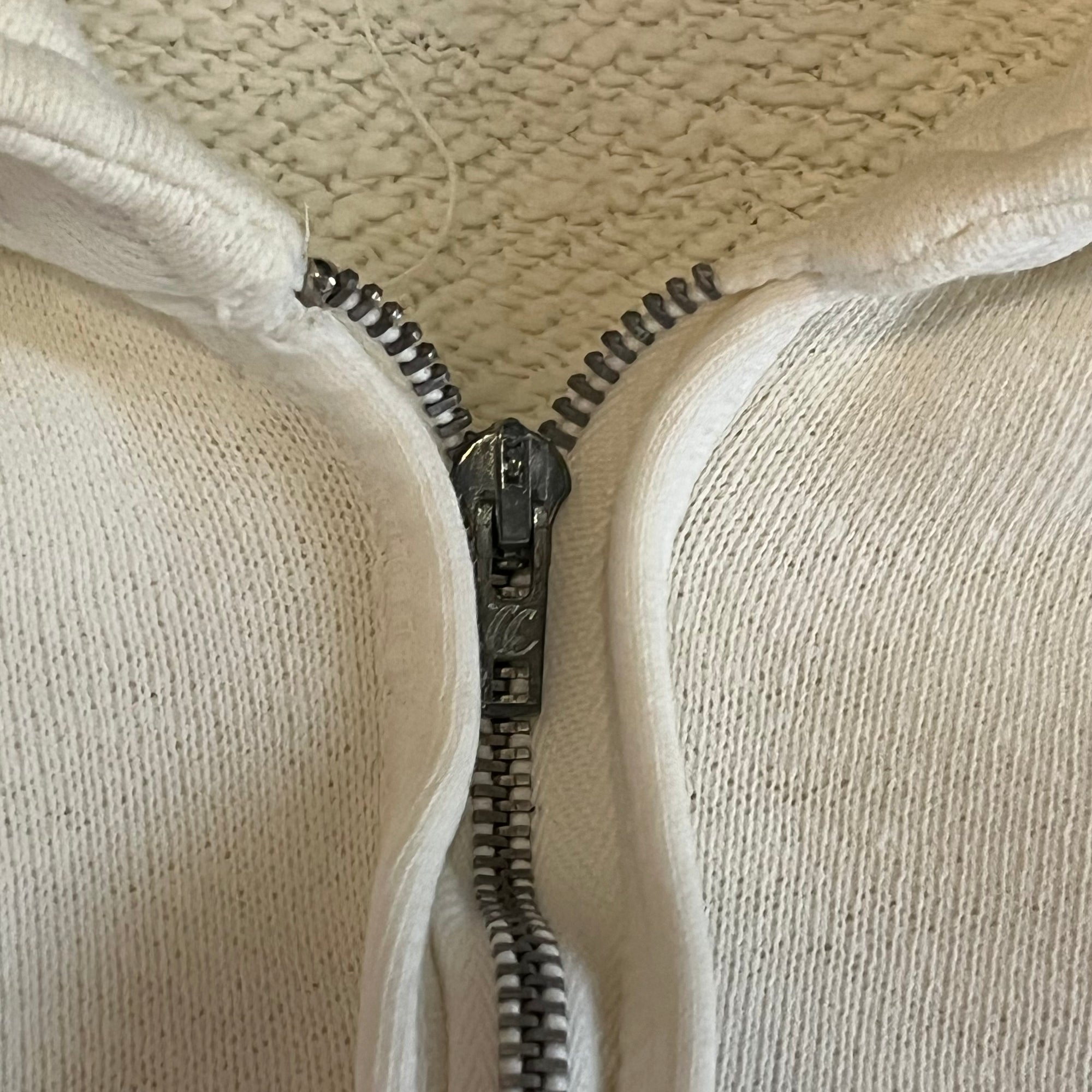 Vintage 1950’s Creme Quarter Zip Pullover Sweatshirt