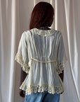 Vintage 1920’s Flapper Silk & Lace Robe Top