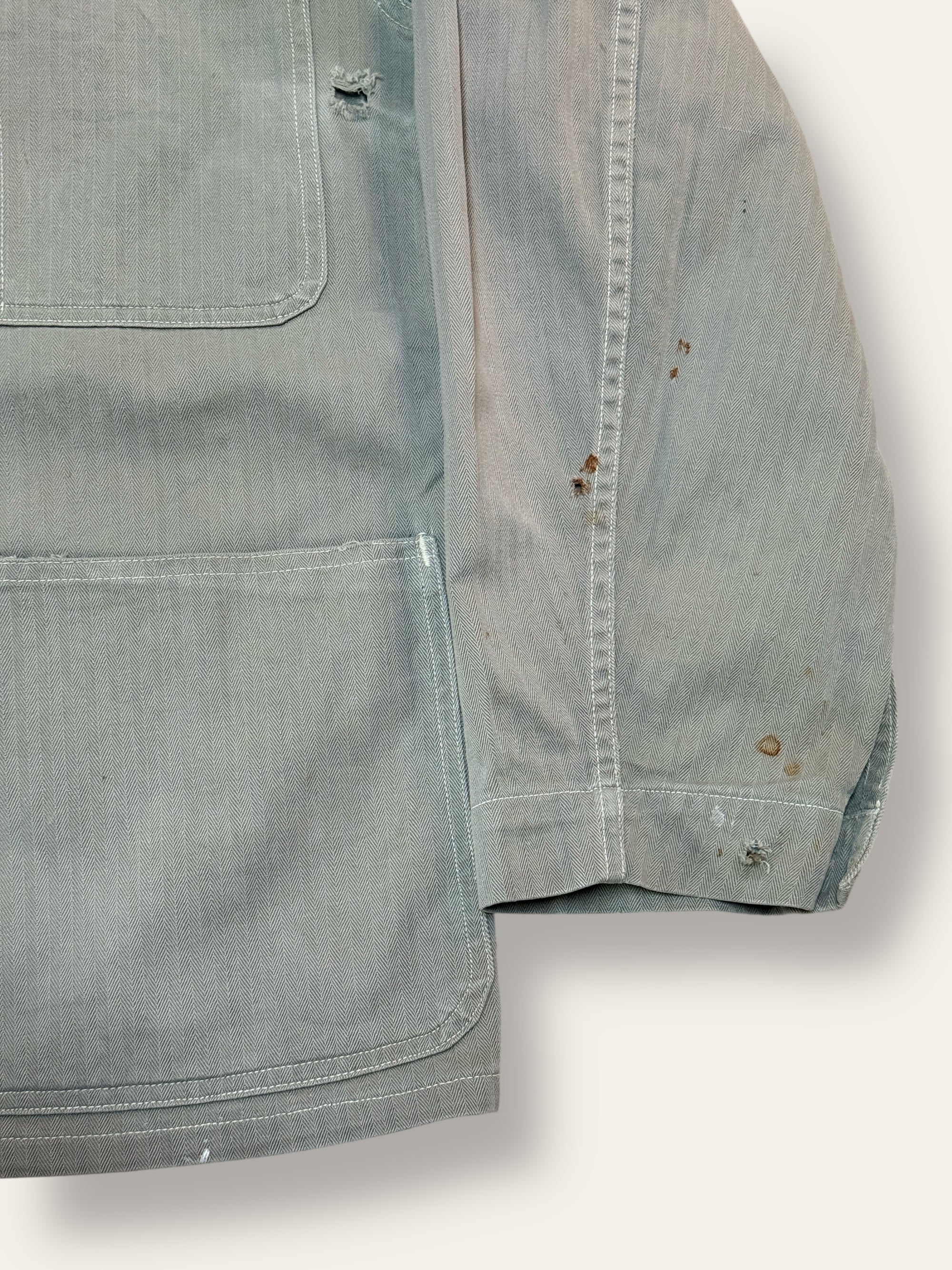 Vintage 1940’s WWII USMC P41 HBT Twill Stencil Utility Jacket