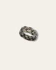 925 Sterling Silver Braided Rope Ring | Chunky Silver Band Rope Ring | Size 10