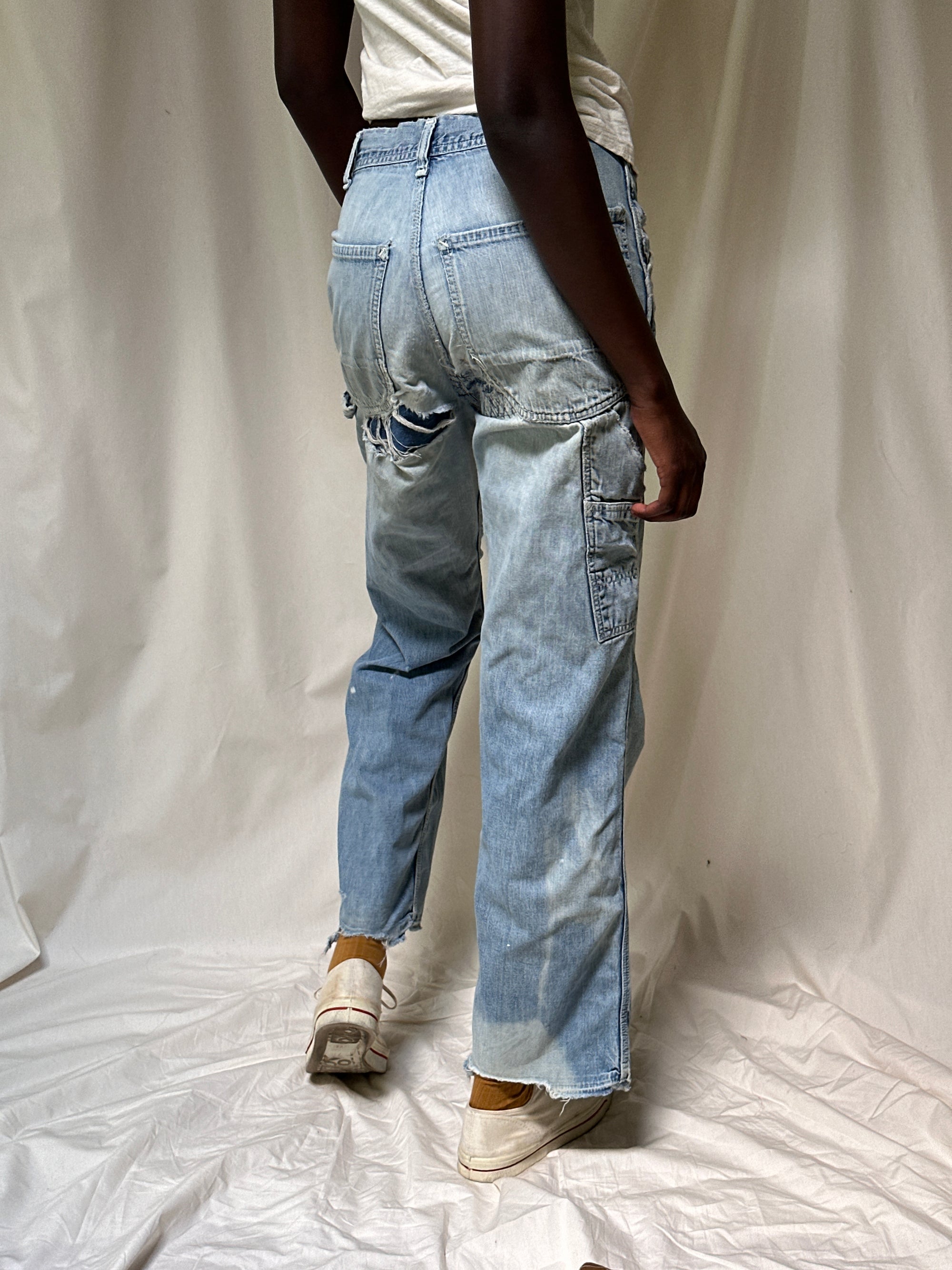 Vintage 1960’s LEE Repaired Denim Jeans W:28