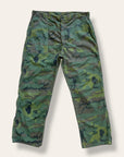 Vintage 1970’s Civilian ERDL Camo Poplin Baker Pants with wear W:36