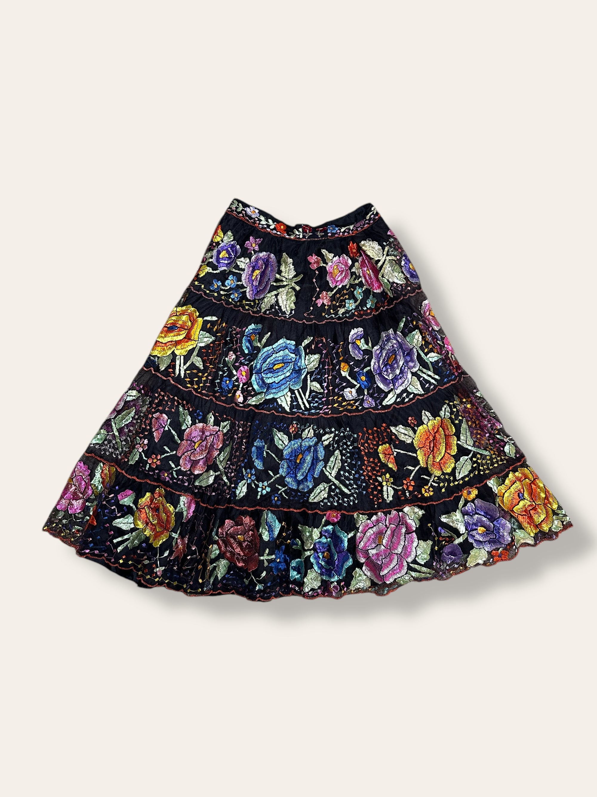Vintage 1950’s Chiapas Hand Embroidered Skirt