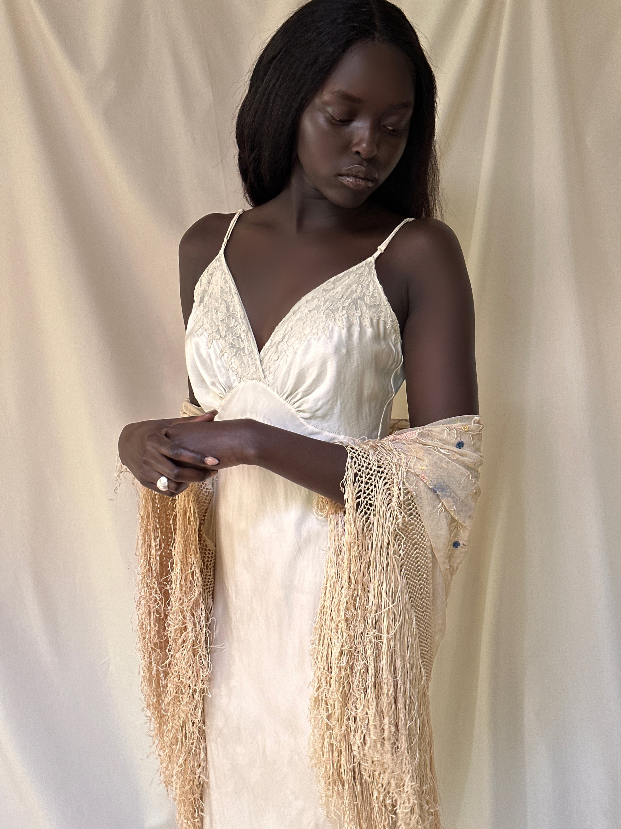 Vintage 1930’s Crème Silk Négligée