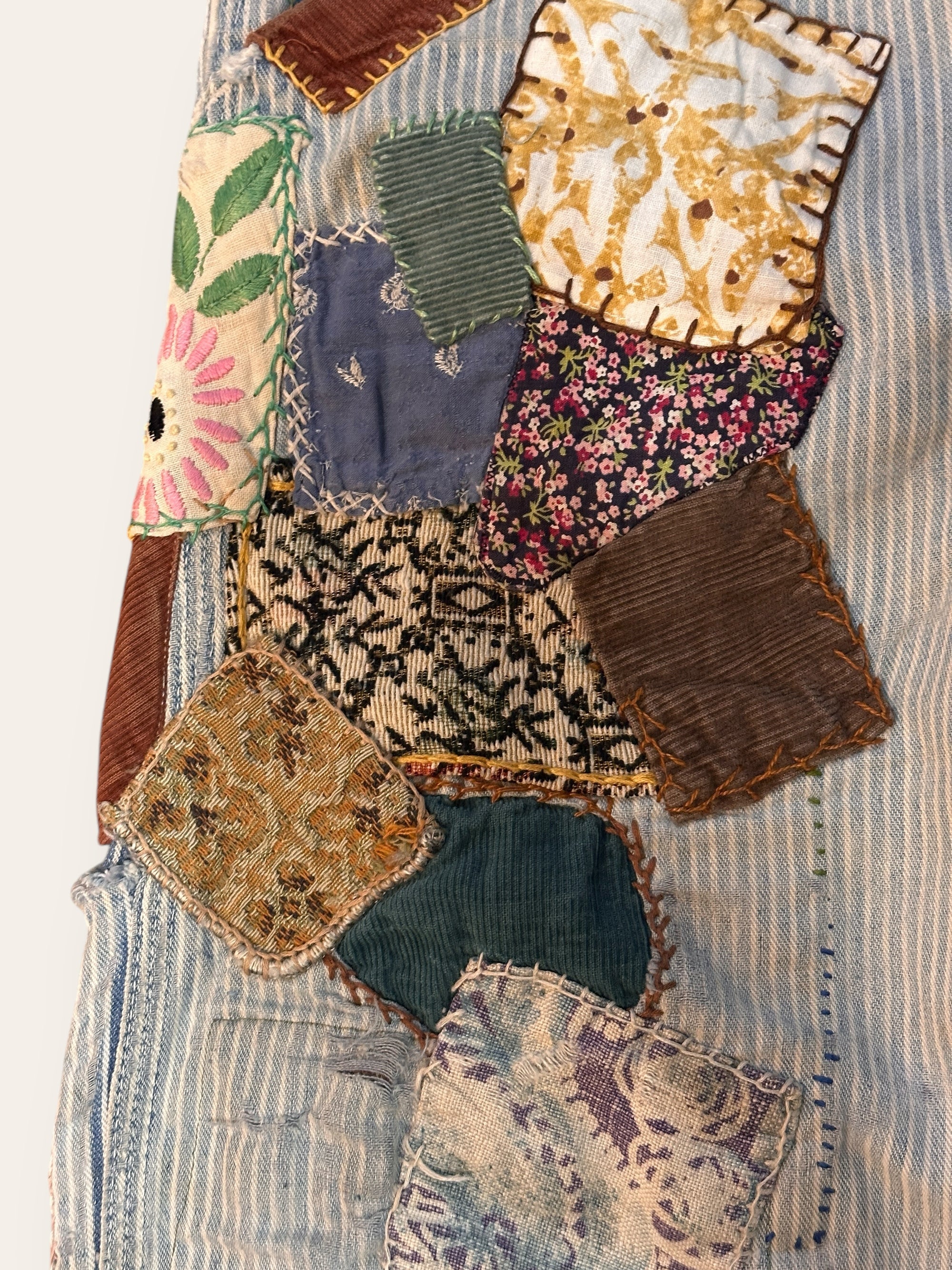 Vintage 1960’s Original Hippie Patched Lee Denim Jeans W:27