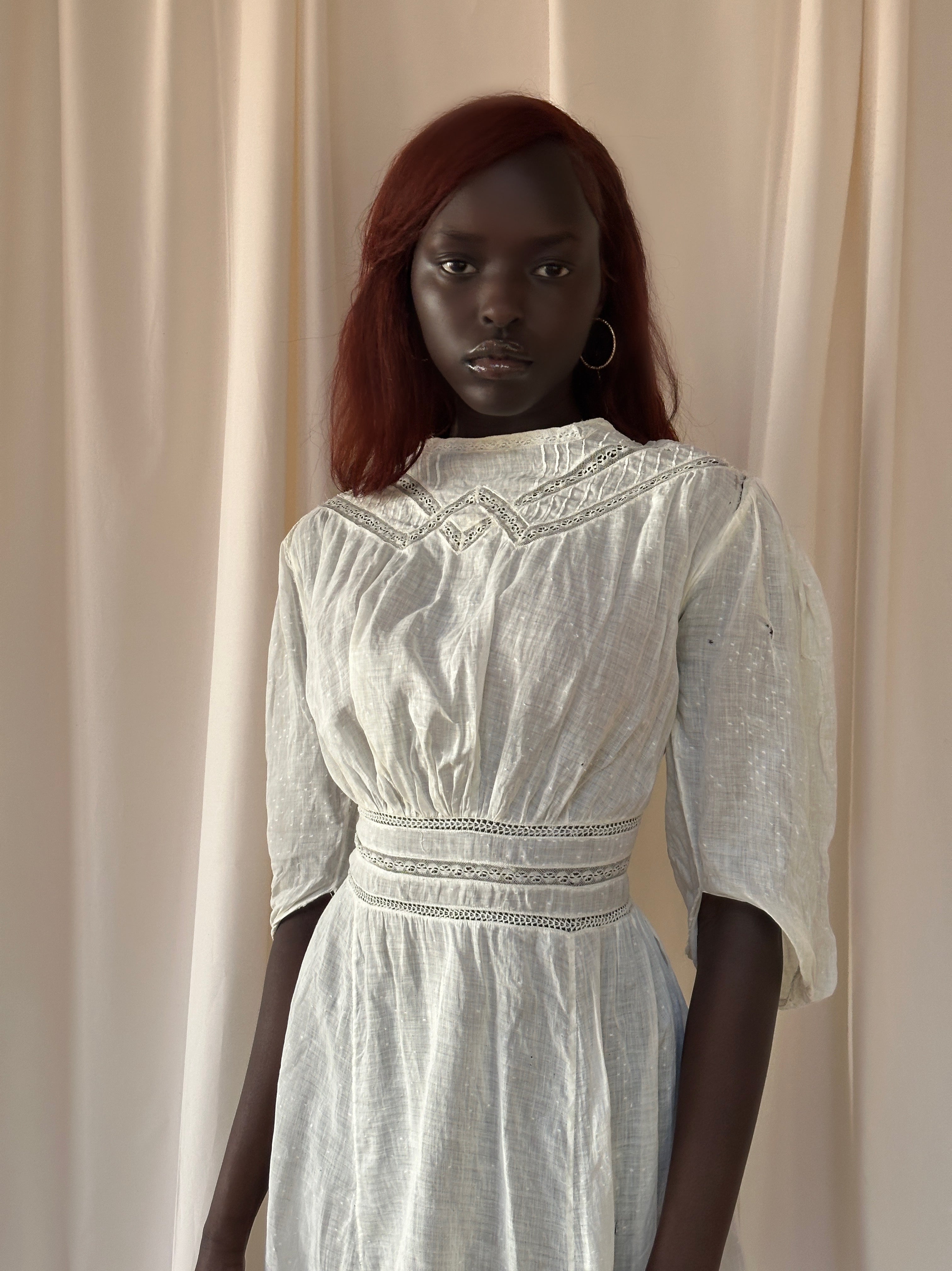 white cotton dress Vintage Edwardian – Afterlife Boutique filter_SaleStatus:NAM-BAU:on-sale Color:Jet/Ocean Blue 69.69/170cm Off-Shoulder Ball Gown Quinceanera
