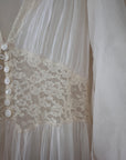 Vintage 1940’s Creme Lace Open Night Robe