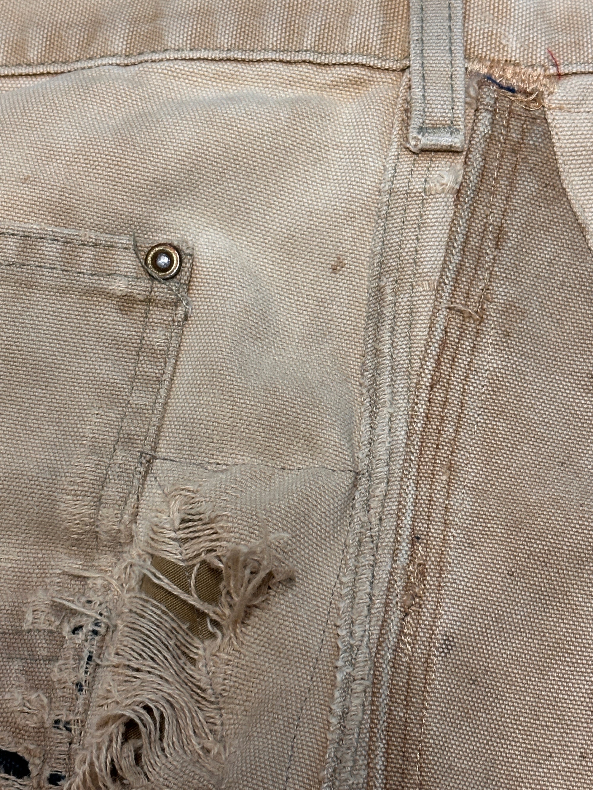 Vintage Carhartt Thrashed Canvas Pants W:28