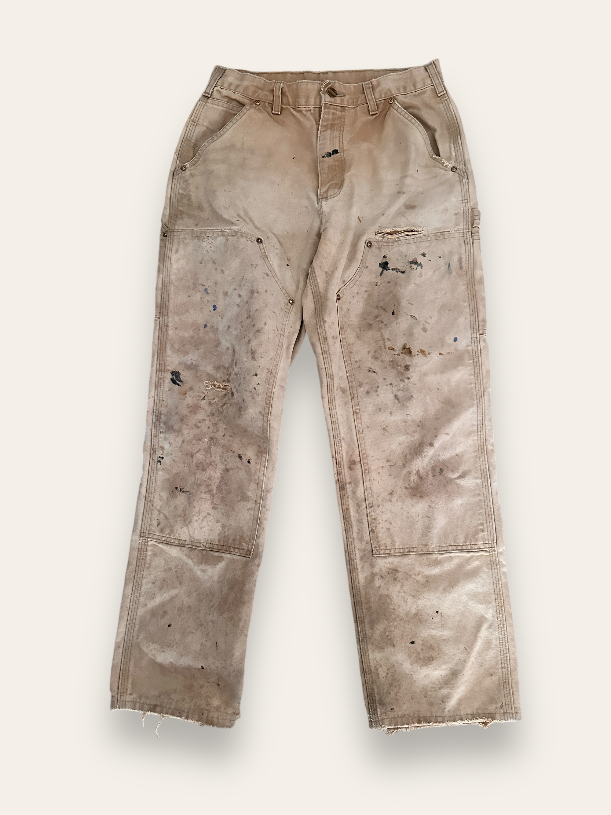Vintage Carhartt Thrashed Canvas Pants W:28