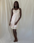 Vintage 1930’s Silk Rayon Slip Dress | Romantic Blush Pink Lace Trim Luxury Lingerie