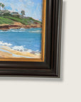 2000s Jeff Yeomans "Beach at Big Rock" Original Oil Painting | Laguna Beach California Coastal Landscape Impressionist Art