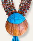 Vintage Santo Domingo Turquoise Spiny Oyster Shell Necklace