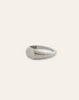 Sterling Silver Angled Signet Ring | Minimalist Stacking Ring
