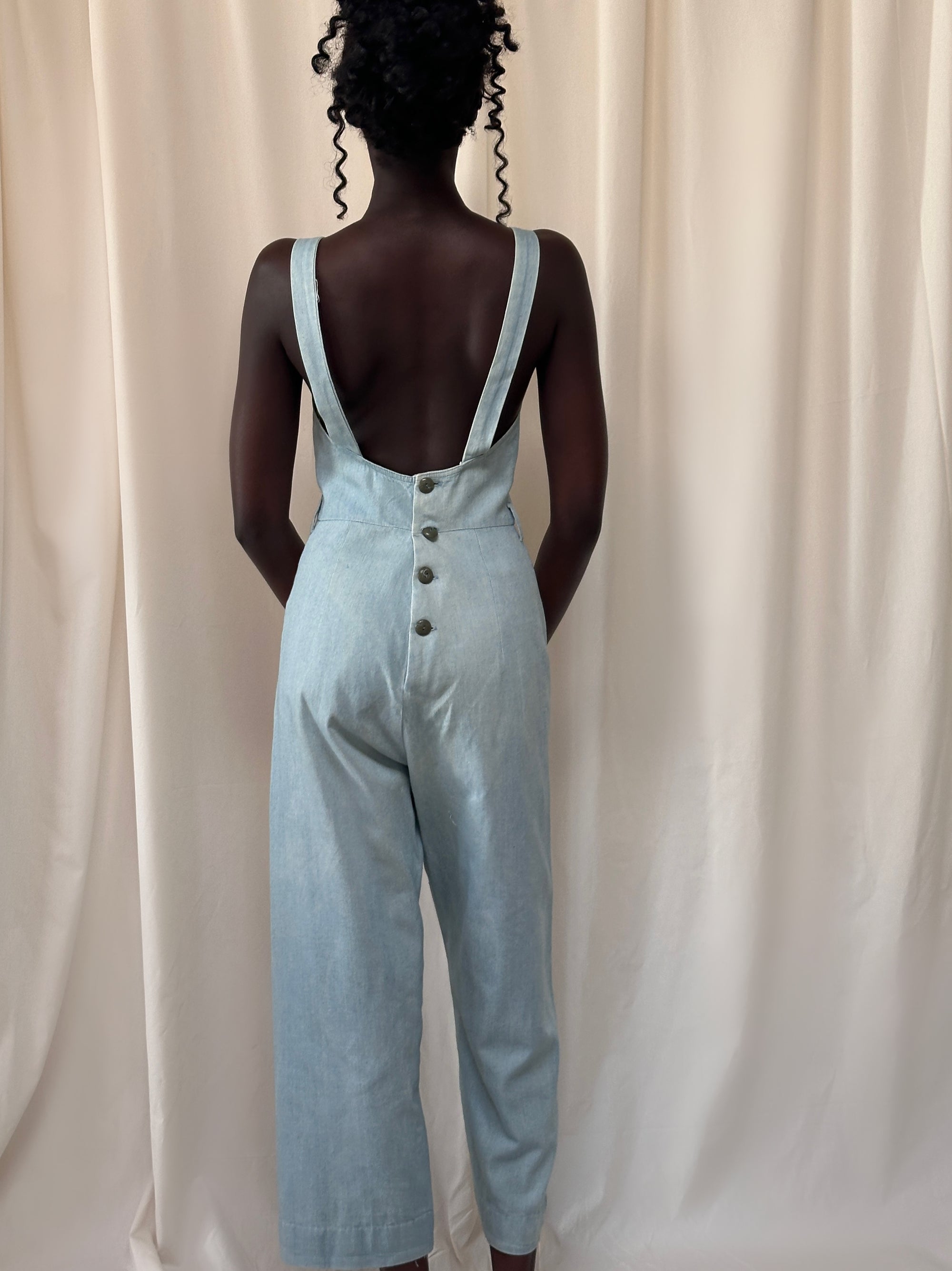 Vintage 1930’s Embellished Twill Jumpsuit