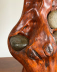 Vintage Mid Century Modern Organic Wood Sculpture | Hand Carved Burl Wood Abstract Biomorphic Art | MCM Naturalist Decor