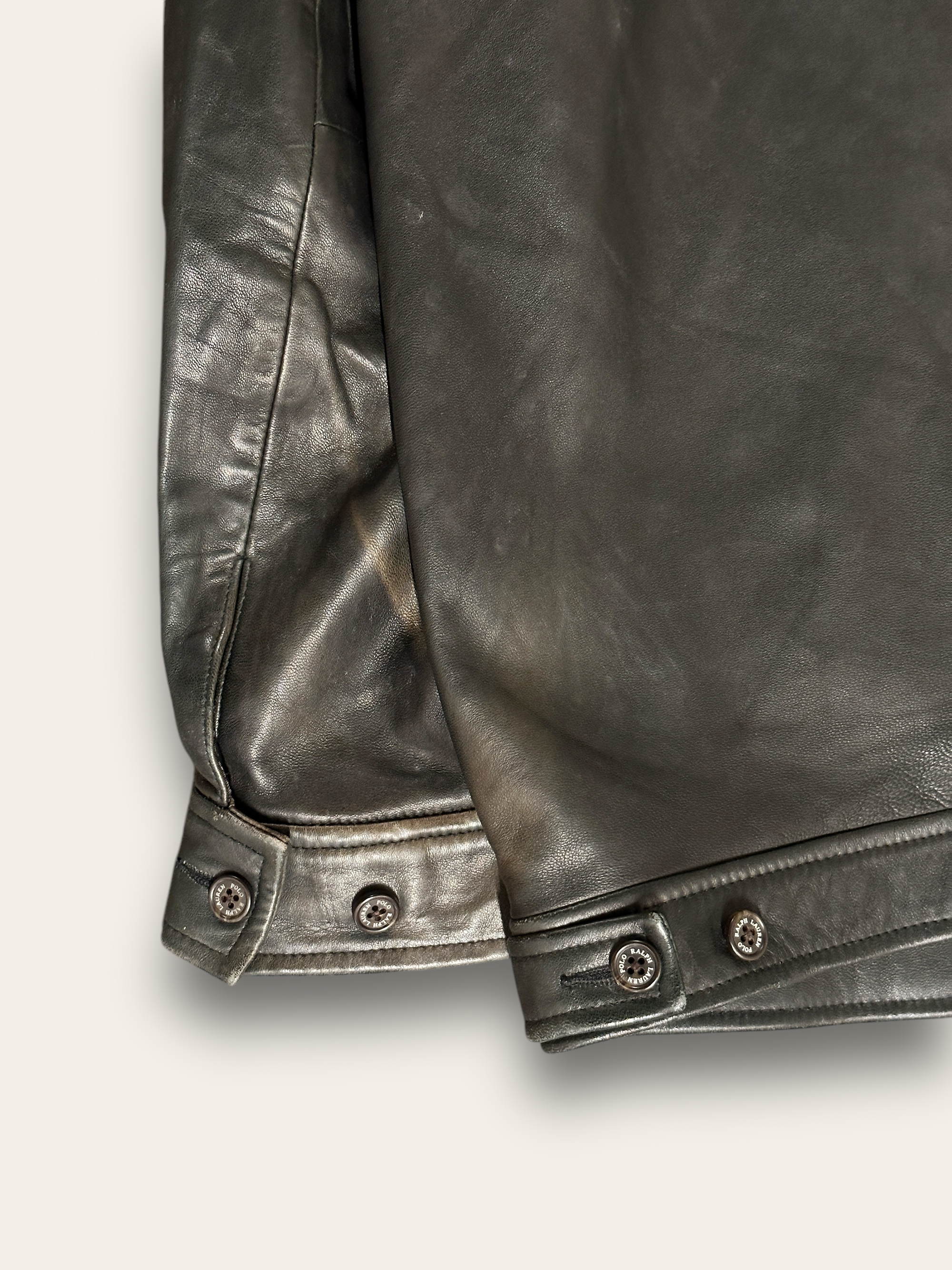 Vintage 1990’s Sun Faded Ralph Lauren Polo Leather Jacket