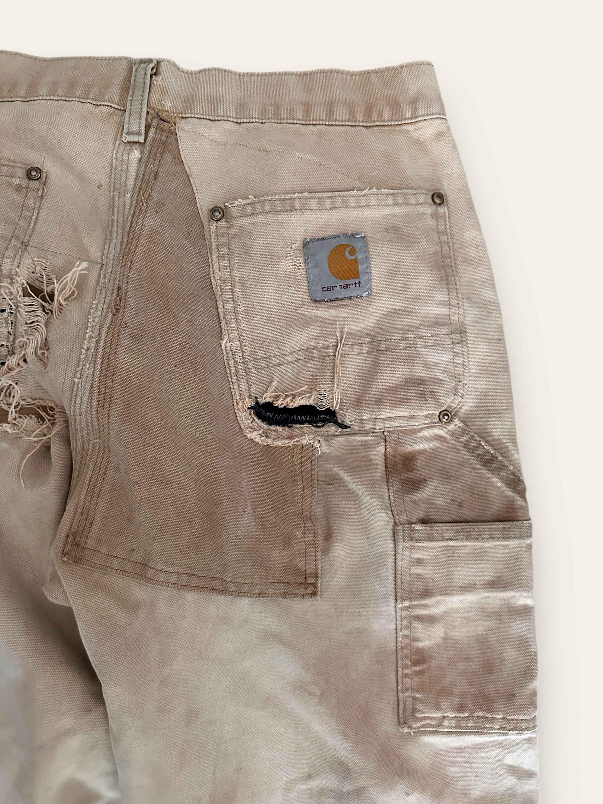 Vintage Carhartt Thrashed Canvas Pants W:28