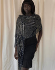 Vintage 1920’s Flapper Silver Assuit Egyptian Shawl