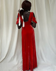 Vintage 1930’s Poppy Velvet Dress