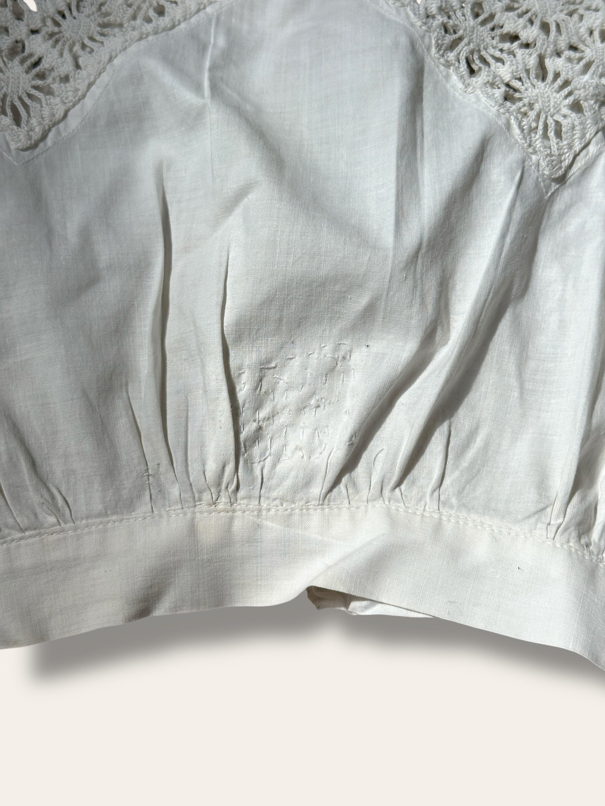 Vintage Edwardian Crochet Bodice Top