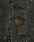 Vintage 1980’s Levi’s Black Denim Galaxy Jacket | Galactic Wash Trucker Jacket Size XL