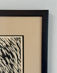 Vintage MCM Yamada Signed Edition 1/10 “REST” | Framed Japanese Sosaku-Hanga Woodblock Print Mid Century Art