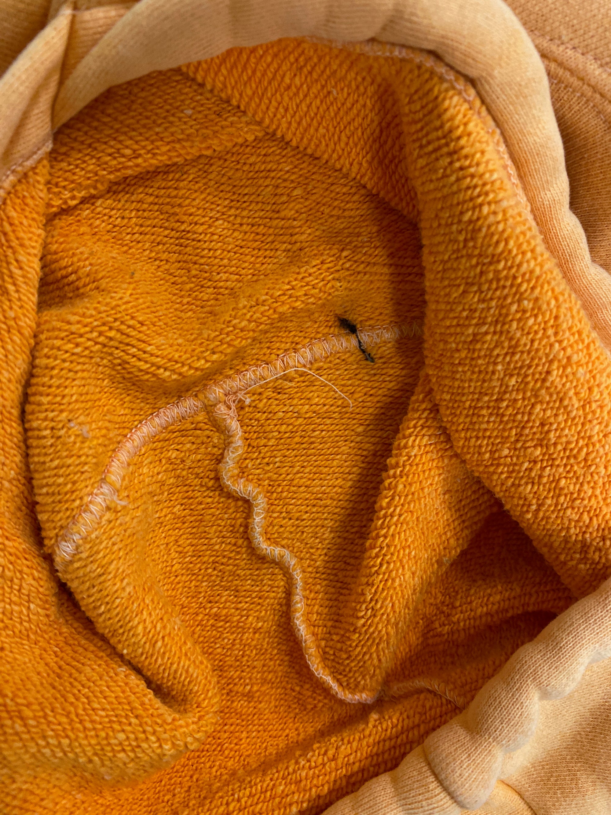 Vintage 1970’s Faded Orange Hooded Sweatshirt