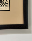 Vintage MCM Yamada Signed Edition 1/10 “REST” | Framed Japanese Sosaku-Hanga Woodblock Print Mid Century Art