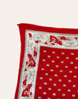 Vintage Early 1900’s Turkey Red Floral Border Bandana