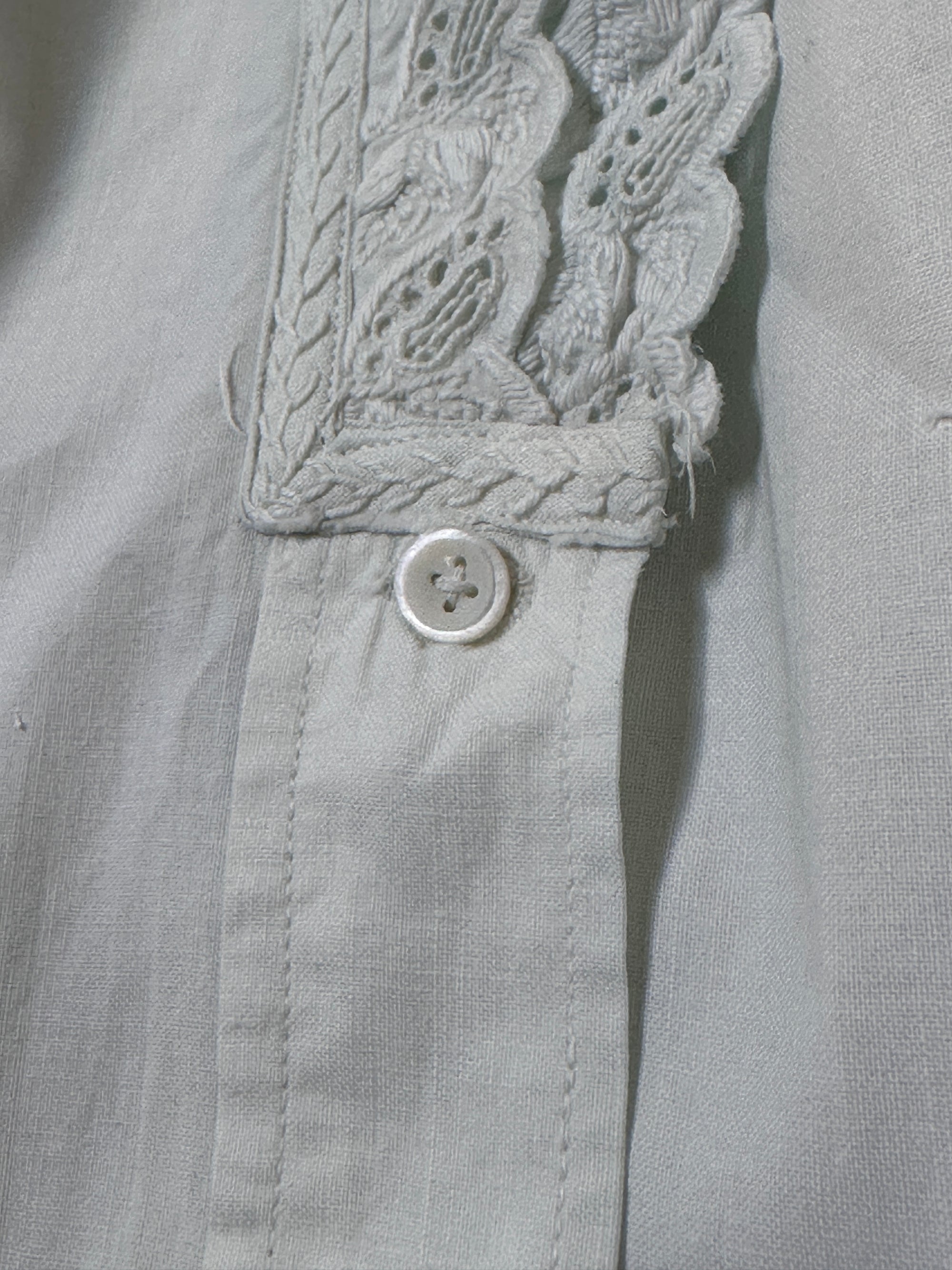 Vintage Edwardian Antique Lace Trim Blouse