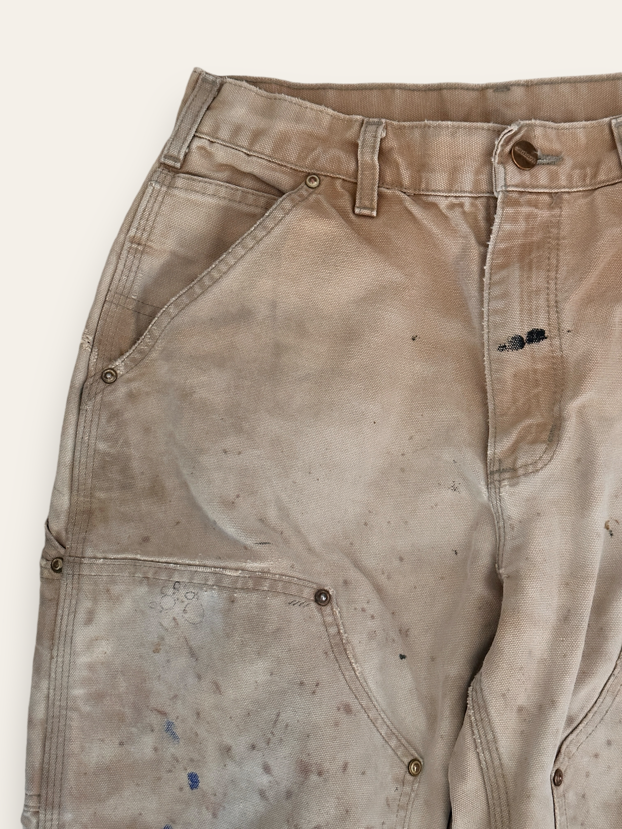 Vintage Carhartt Thrashed Canvas Pants W:28