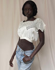 Vintage Edwardian Crochet Bodice Top