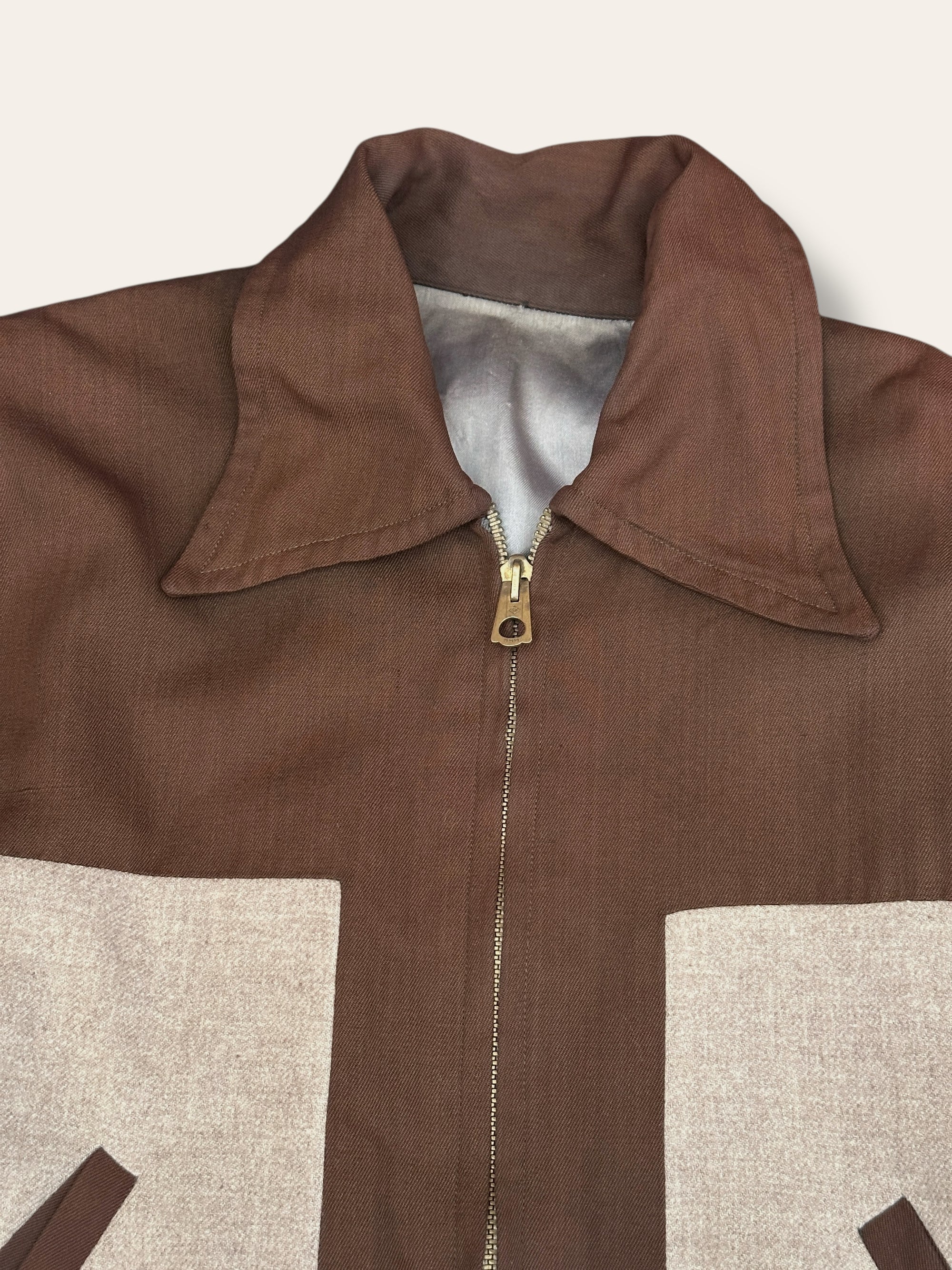 Vintage 1950’s Rayon Gabardine Two Tone Jacket 42