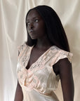 Vintage 1930’s Silk Bias Cut Peach Negligée