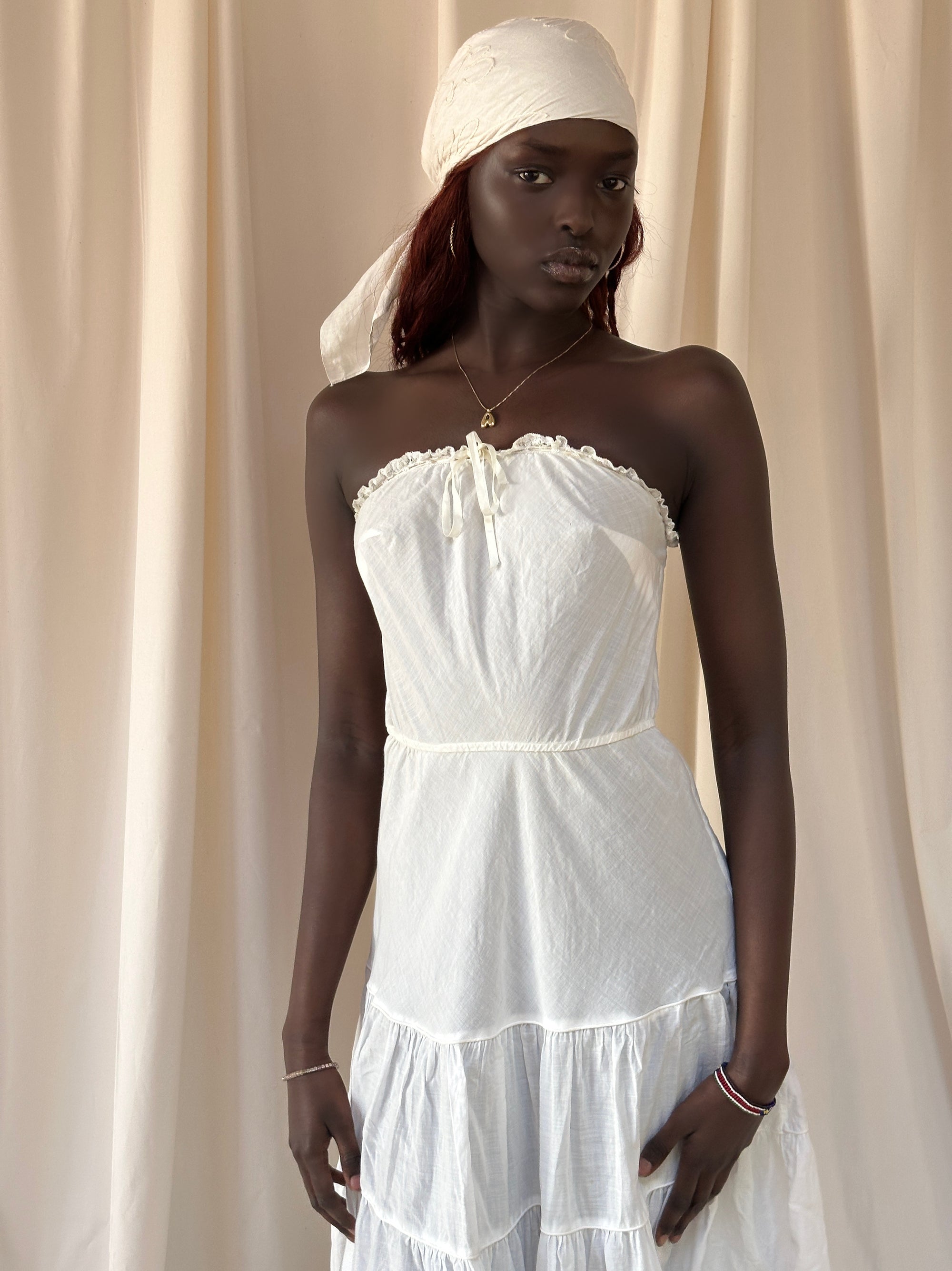 Vintage 1900’s Cotton Strapless Dress