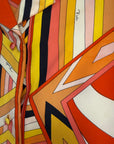 Vintage 1960’s Emilio Pucci Geometric Silk Blouse | Made in Italy Saks Fifth Avenue Silk Shirt