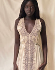 Vintage 1930’s Silk & Lace Champagne Slip Dress